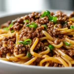 Mongolian Ground Beef Noodles