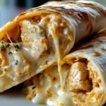 Cheesy Garlic Chicken Wraps
