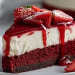 Red Velvet Strawberry Cheesecake