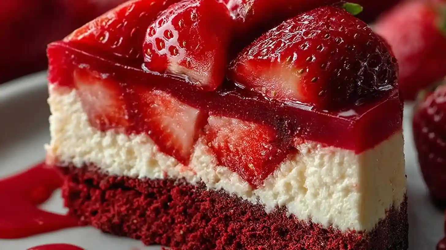 Red Velvet Strawberry Cheesecake