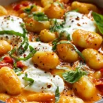 Creamy Tomato Gnocchi with Burrata
