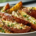 Garlic Parmesan Potato Wedges